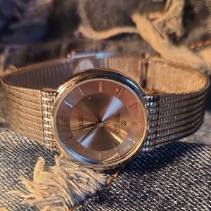 Classic Silver Mesh Band Watch
